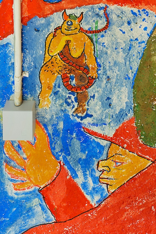 Friedrich Dürrenmatt, Details aus der "Sixtinische Kapelle", ca. 1966, Wandgemälde im Centre Dürrenmatt Neuchâtel © CDN/Schweizerische Eidgenossenschaft